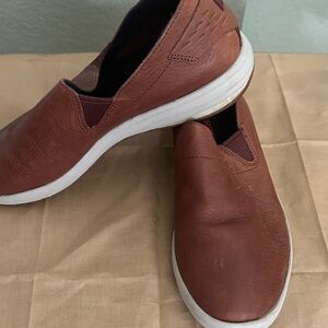 Women’s Brown Leather Slip-On Shoes